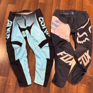Fox Youth Motocross Pants in Light Blue & Black